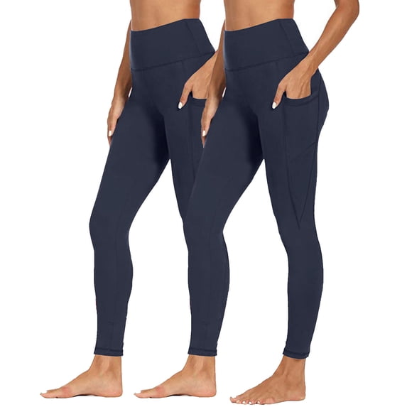 BVOFAR Workout Leggings for Women High Waist Tummy Control Legging with Pockets Butt Lifting Gym Yoga Pants 2 Pcs