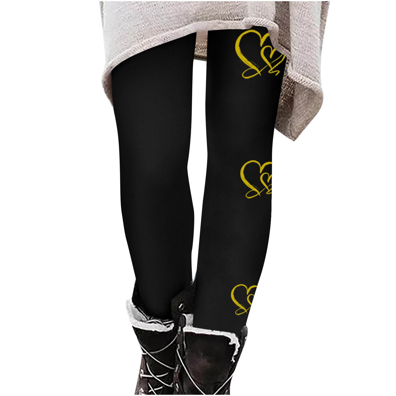 Yoga leggings - ELLIE LOVE black - Bold heart print main image 1