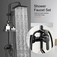 BVSOIVIA Black Bathroom Thermostatic Shower Faucet Set with Valve