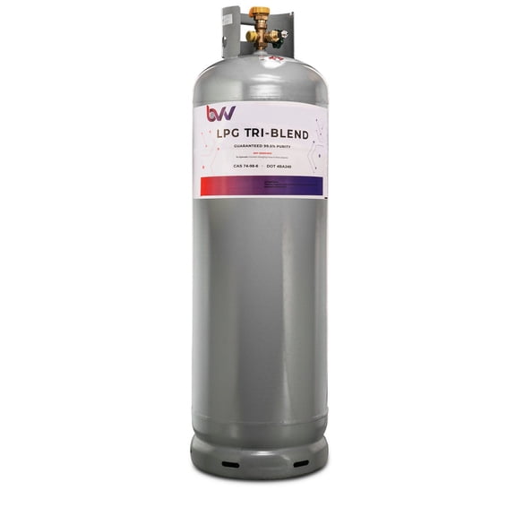 BVV 120LB DIPTUBE Tank High Purity USA 50/25/25% N-Butane/Iso-Butane/Propane Blend