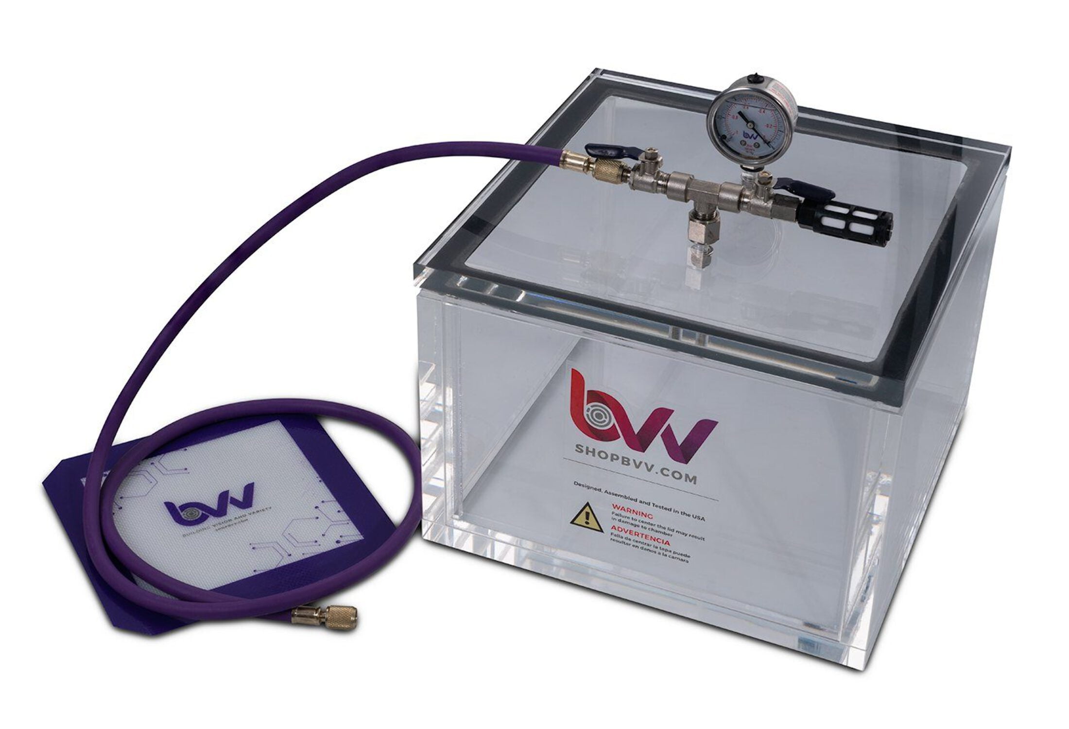 BVV 3.3 Gallon Square 3/4" Acrylic Wall Vacuum Chamber