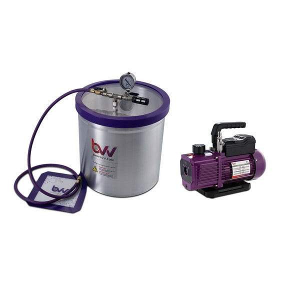 BVV 5 Gallon Aluminum Vacuum Chamber and Pump Kit