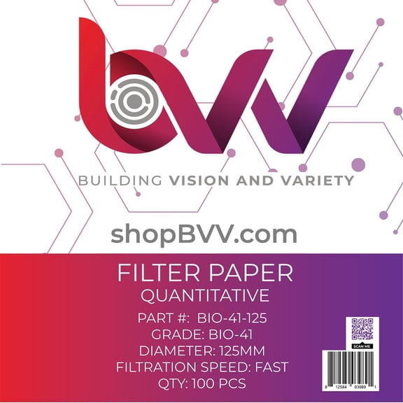 BVV Ashless Filter Papers - 125MM - Quantitative