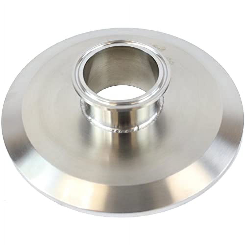 BVV 6-inch X 2-inch Flat Tri-Clamp Reducer - 304 Stainless Steel 3A Standard