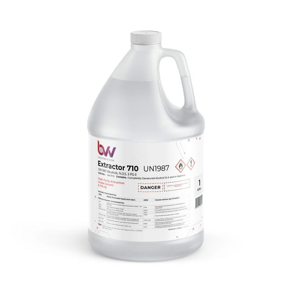 BVV High-Purity 710 Extraction Solvent for Lab and Industrial Use - Alcohol Solvent Evaporates Completely in Rotary Evaporator - No Residuals or Taste - CDA 12-A Super Solvent - 1 Gallon