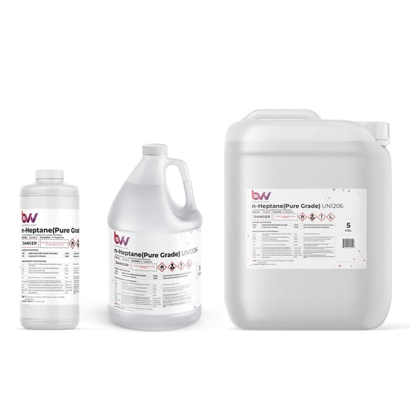 BVV Lab Grade N-Heptane - Ultra High Purity Solvent - 99.3%