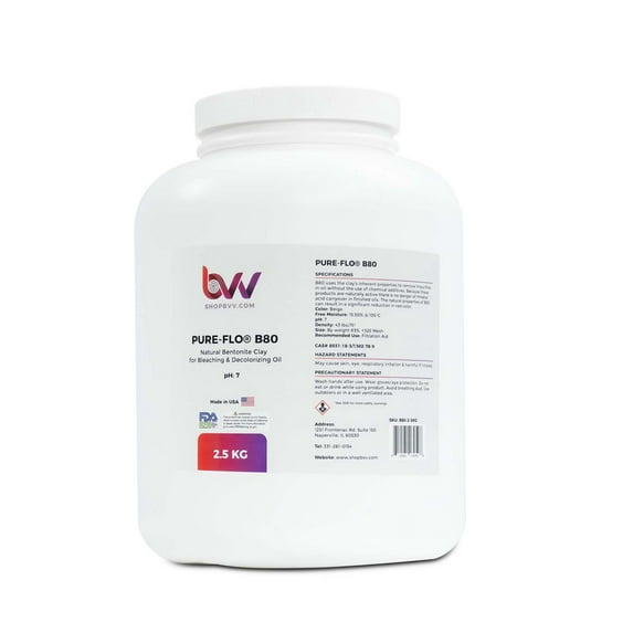 BVV Pure-Flo® B80 Natural Bentonite for Bleaching & Decolorizing Edible Oils