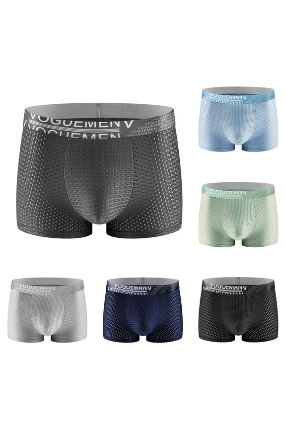 Men's Underwear Briefs Rayon Made from Bamboo Wicking-Moisture Support Pouch Soft Underwear for Men 5 Pack