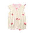 thumbnail image 1 of Avtoify Children Casual Romper, Kids Loose Clothes, Toddler Baby Girls Short Sleeve Printed Color T-Shirt Round Neck Jumpsuit Romper, 1 of 3