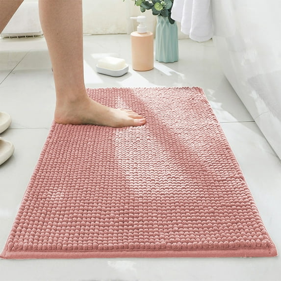 BVXEEP Bath Mat, Bathroom Rug, Dense Short Pile Carpet All-Season Home Use Bedroom Soft Absorbent Non-Slip Rug for Flooring