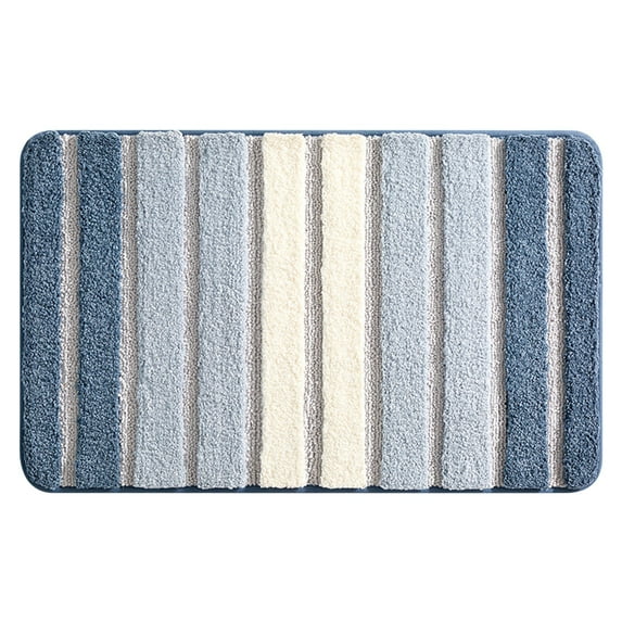 BVXEEP Bath Mats for Bathroom, Microfiber Striped Bathroom Rugs Bath Mat Extra Thick, Soft And, Absorbent, Bath Rugs for Bathroom