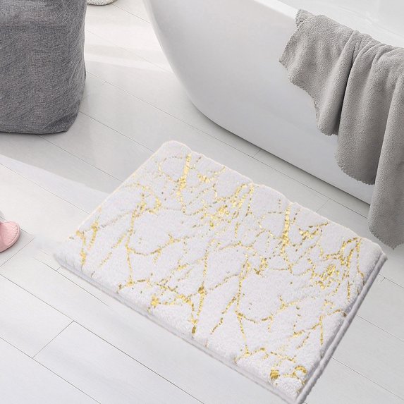BVXEEP Bath Mats for Bathroom, Rugs Absorbent Non-Slip Memory Foam Machine Washable Soft Velvet Bath Mats Easier to Dry for Bathroom Floor