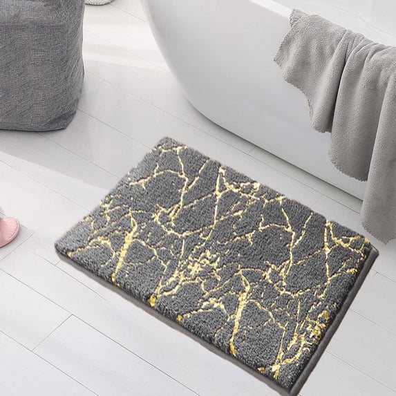 BVXEEP Bath Mats for Bathroom, Rugs Absorbent Non-Slip Memory Foam Machine Washable Soft Velvet Bath Mats Easier to Dry for Bathroom Floor