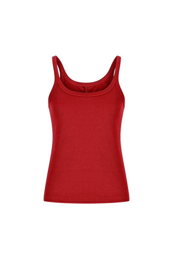 Blouses for Women Dressy Casual, Tops for Women Trendy, Womens Solid Tank Sleeveless U-Neck Base Shirt Summer Casual Workout Tees