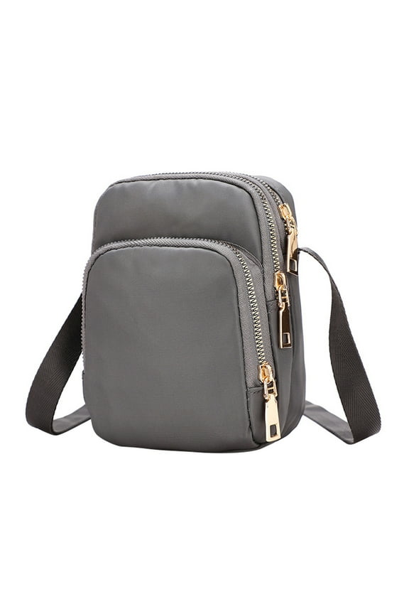 Crossbody Bag, Shoulder Bag, Body Bag Women Nylon, Ladies Purse Mini 3 Layer Zipper Shoulder Wallet Bag