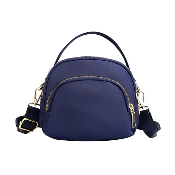 BVXEEP Crossbody Bag, Shoulder Bag, Body Bag Women Nylon, Ladies Purse Mini 3 Layer Zipper Shoulder Wallet Bag