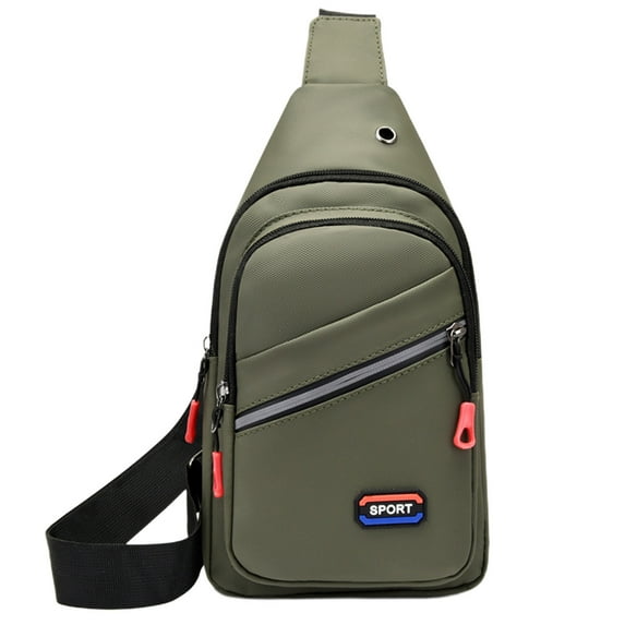 BVXEEP Crossbody Bag, Shoulder Bag, Men's Waterproofing Nylon Chest Bag - Stylish Front Pack - Large Capacity Multi-Layer Crossbody Bag