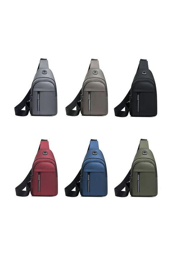 Crossbody Bag, Shoulder Bag, Sling Multi-Layer Backpack Crossbody Bag Travel Hiking Backpack Chest Bag with Front Pocket USB Charging Port Lightweight Casual