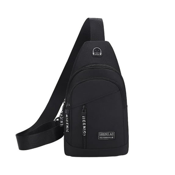 BVXEEP Crossbody Bag, Shoulder Bag, Strap Bag Crossbody Backpack with Hole Strap Backpack Hiking Backpack Multipurpose Crossbody Chest Bag