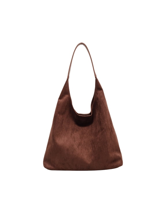 Crossbody Bag, Shoulder Bag, Tote Bags for Women Work Bags Suede Slouchy Bag Handbag Office Tote Handbag Brown Suede Bag Tote Bag for Women Suede for Work Handle