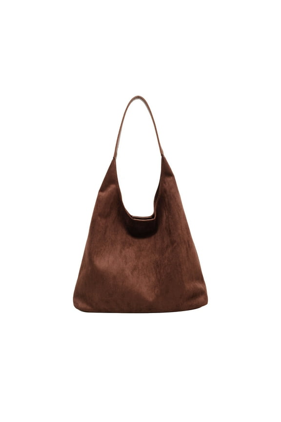 Crossbody Bag, Shoulder Bag, Tote Bags for Women Work Bags Suede Slouchy Bag Handbag Office Tote Handbag Brown Suede Bag Tote Bag for Women Suede for Work Handle