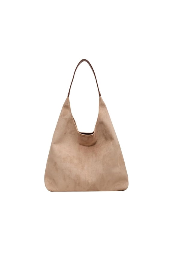 Crossbody Bag, Shoulder Bag, Tote Bags for Women Work Bags Suede Slouchy Bag Handbag Office Tote Handbag Brown Suede Bag Tote Bag for Women Suede for Work Handle