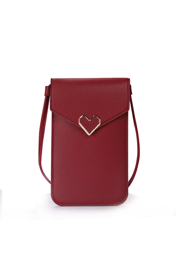 Crossbody Bag, Shoulder Bag, Women Touchscreen Phone Bags, Mini Leather Mobile Phone Crossbody Bags Shoulder Handbag Wallet with Credit Card Slots