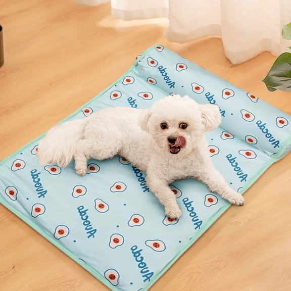 BVXEEP Dog Mat, Dog Bed, Summer Dog Ice Silk Bed Ice Cushion Pet Ice Cushion Children Ice Cushion