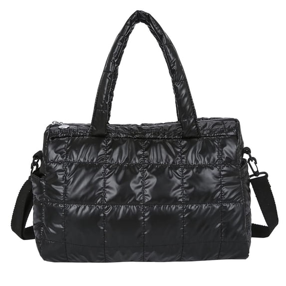 BVXEEP Gym Bag, Travel Duffle Bag, Women's Tote Bag Large Shoulder Bag,Tote Padded Winter Handbag Space Tote Bag Feather Shoulder Bag Shopping