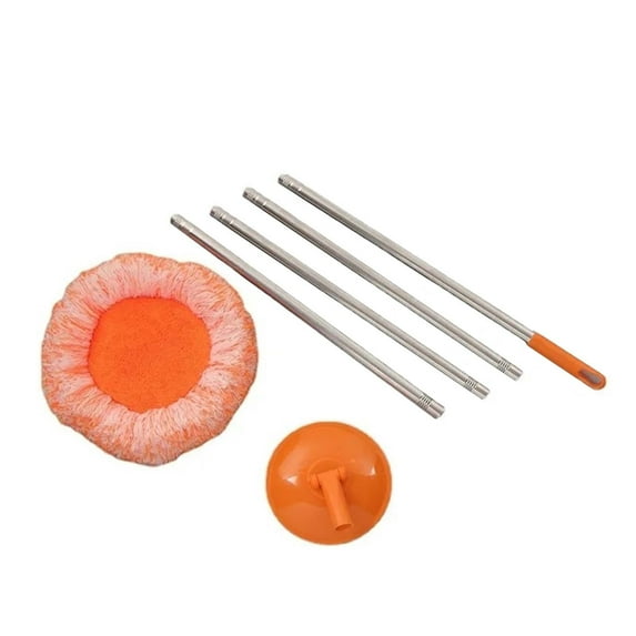 BVXEEP Mop, Mops for Floor Cleaning, 360 Degree Rotatable Adjustable-Cleaning Household Car Wash Mop Round Mop Ceiling Wipe Wall Sunflower Hair Duster Mop Cloth Cover