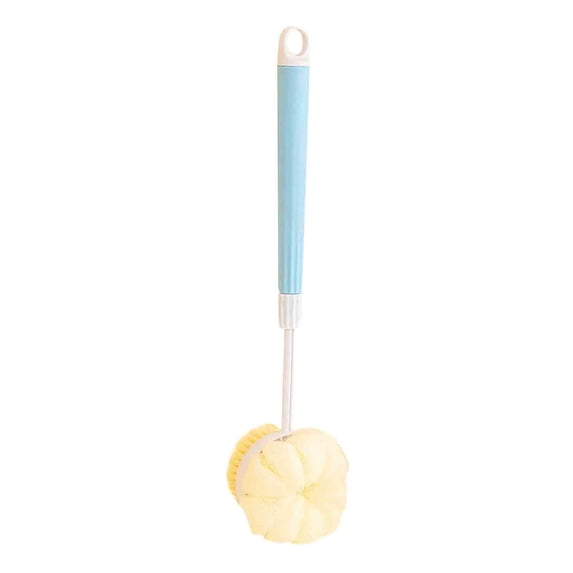 BVXEEP Shower Brush, Bath Brush Retractable Long Handle Shower Brush, Soft Bristle Back Rub, Massage Brush, and Bath Tool Shower Ball Double Sided Shower Brush