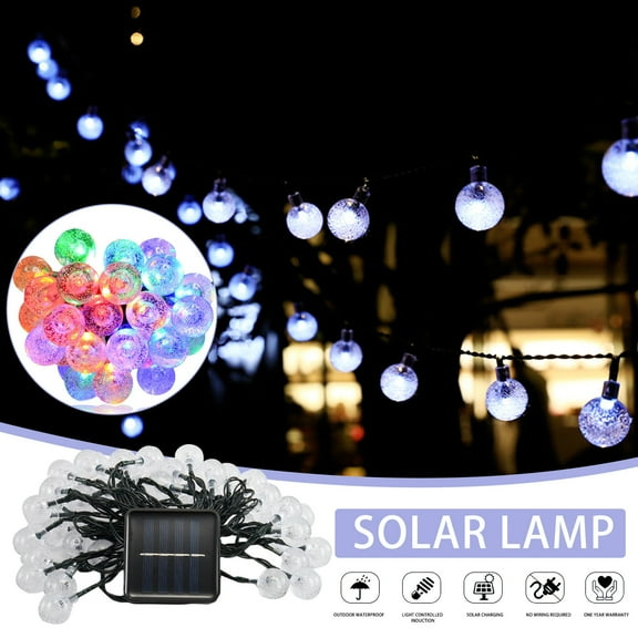 BVXEEP Solar Lights Outdoor, Outdoor Bulb Light Garden Garden Decoration Light 1.80Cm7.5M 50Led