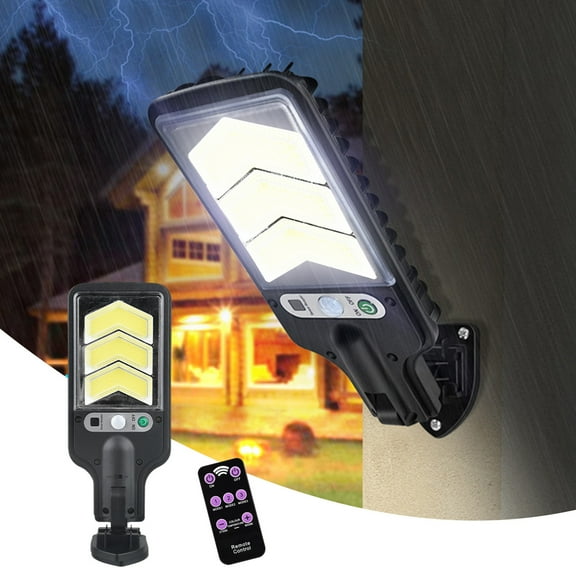 BVXEEP Solar Lights Outdoor, Solar Outdoor Lights, Motion Sensor Solar Powered Lights Ip65, 3 Modes, with Remote Control,Wall Security Lights for Fence Yard Garden Patio Front