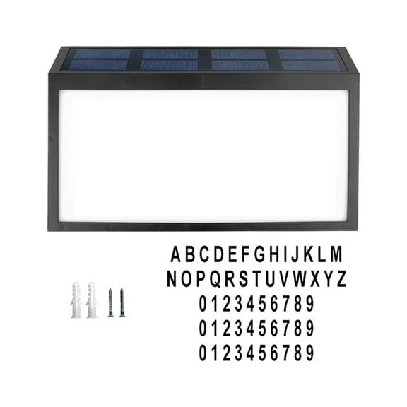 BVXEEP Solar Lights Outdoor, Solar-Powered Address Sign Led Light