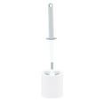 thumbnail image 1 of BVXEEP Toilet Brush and Holder Set, Household Toilet Brush Set with Base Wall Mounted Plastic No Punching No Dead Corners Toilet Cleaning Brush for Household Toilets, 1 of 9
