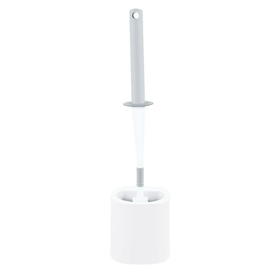 BVXEEP Toilet Brush and Holder Set, Household Toilet Brush Set with Base Wall Mounted Plastic No Punching No Dead Corners Toilet Cleaning Brush for Household Toilets