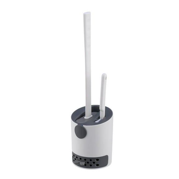 BVXEEP Toilet Brush and Holder Set, Tpr Toilet Brush Set with Small Bristles , Toilet Wall-Mounted Punch- Wall-Mounted Toilet Brush ,Bottom with Drip Tray