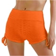 thumbnail image 1 of BVXEEP Women High Waist Hip Stretch Summer Womens Shorts Dressy Casual Fitness Wrinkled Drawstring Biker Shorts Yoga Womens Shorts Casual Pants Shorts, 1 of 6
