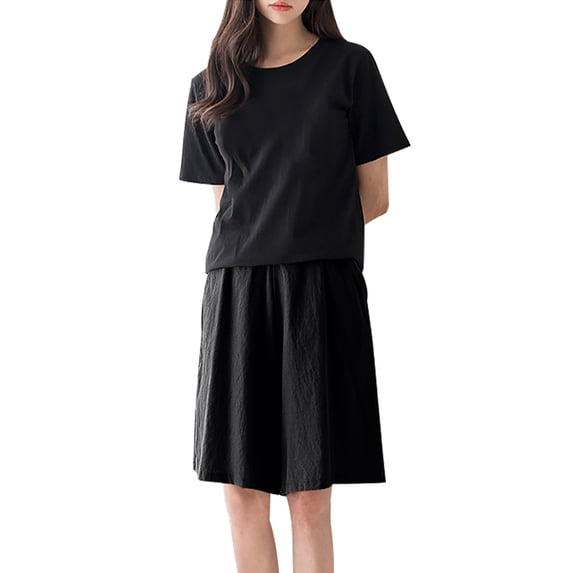 BVXEEP Women's Fashionable Solid Color Casual Summer Womens Shorts Dressy Casual Shorts Oversized Elastic Waist Wide Leg Womens Shorts Casual Pants