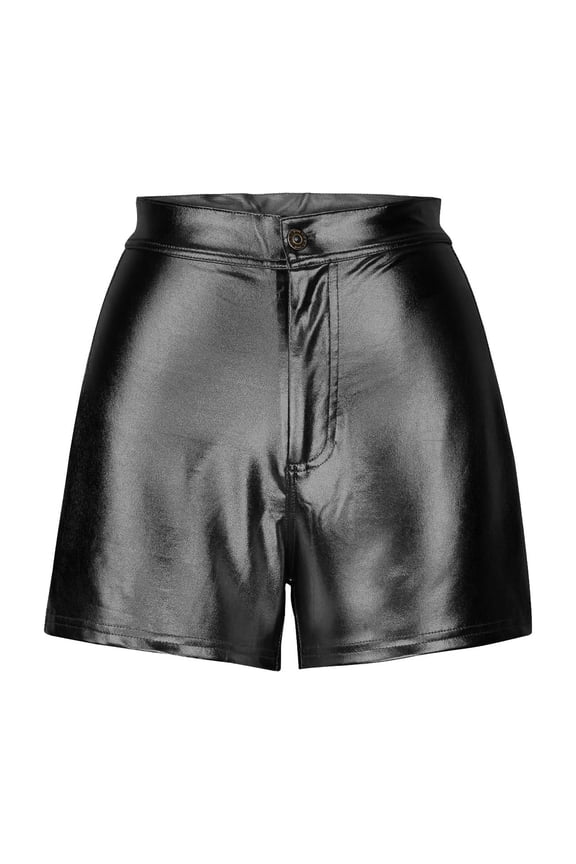 Women's Metal Candy Color Elastic Summer Womens Shorts Dressy Casual Tight Shorts Womens Shorts Casual