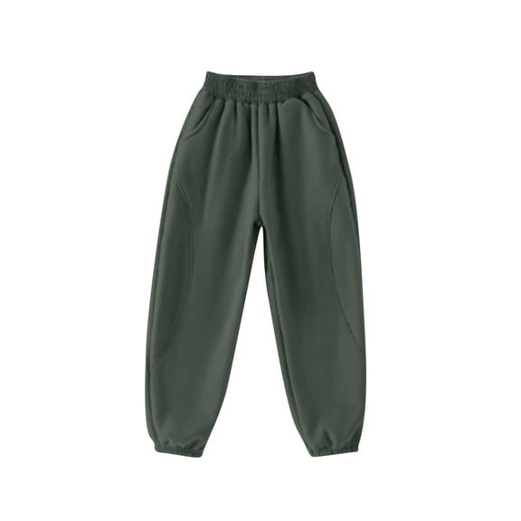 BVnarty Baby Boys Cargo Pants Solid Color Elastic Waist Straight Leg Pants Casual Trousers with Pockets Green 3 Years