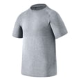 thumbnail image 1 of BVnarty Men's Cationic Moisture‑Wicking Crew Neck Short Sleeve T‑Shirt, Solid Lightweight Summer Tops Gray XXL, 1 of 4