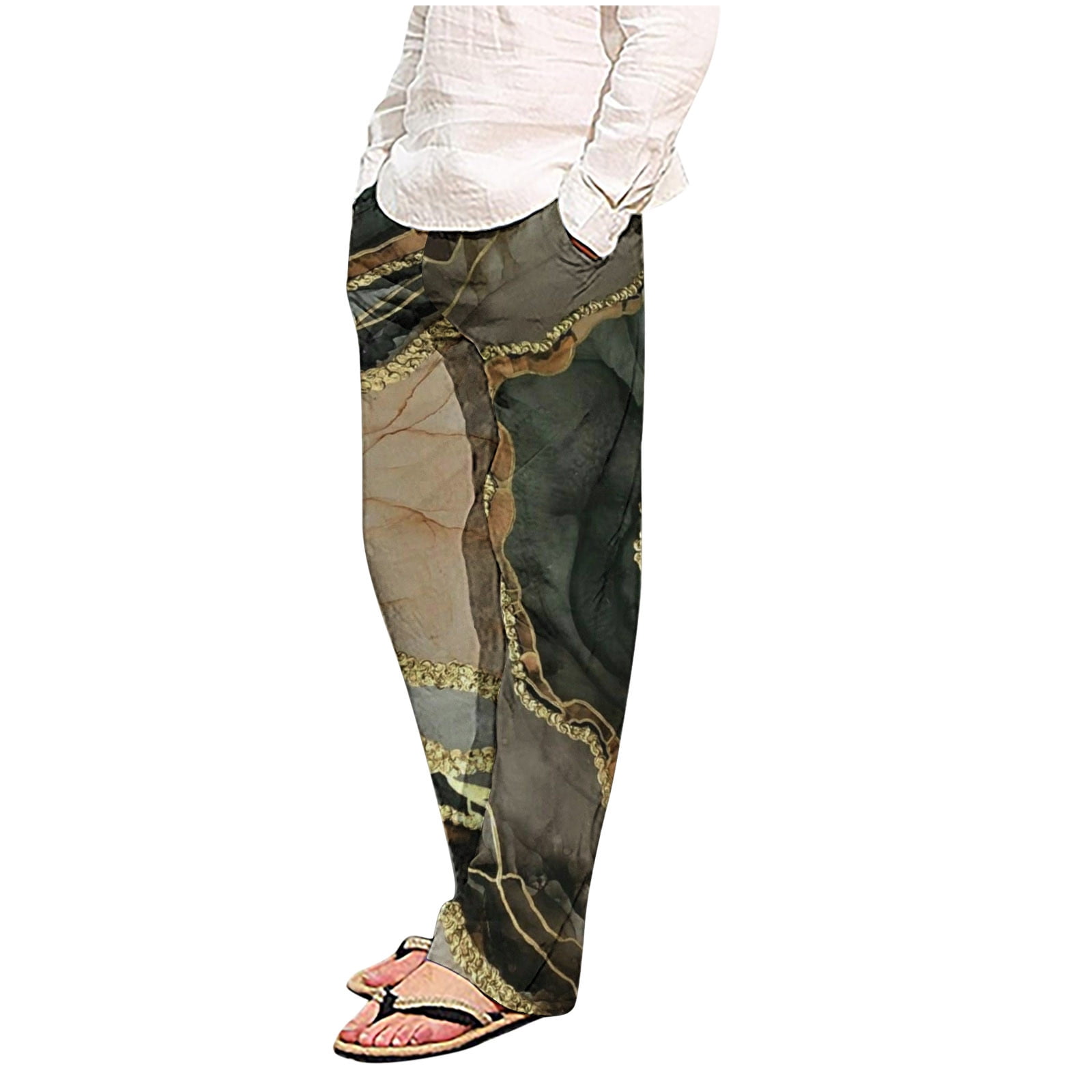 BVnarty Men's Elastic Waist Drawstring Sweatpants Wide Straight Leg