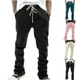 BVnarty Men's Elastic Waist Drawstring Sweatpants Wide Straight Leg
