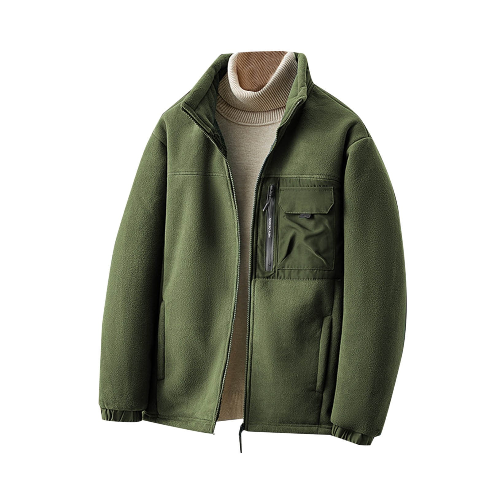 NAVEKULL Men's Tactical Fleece Hoodie Jacket - Winter Warm, Windproof, With 7 Zipper Pockets