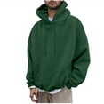 thumbnail image 1 of BVnarty Men's Front Graphic Pullover Hoodie with Drawstring Kangaroo Pocket, Loose Sweatshirt, Trendy Fall Winter Casual Street Style Hoodie Army Green XL, 1 of 8
