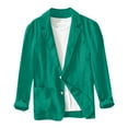 thumbnail image 1 of BVnarty Men's Linen Blazer Lightweight Single Button Blazer Jacket Solid Color Loose Fit Summer Spring Outwear Office Business Formal (Green,M), 1 of 3