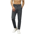 thumbnail image 1 of BVnarty Men's Solid Heavy Duty Cargo Pants Multi Pocket Button Waist Belt Design Relaxed Fit Long Trousers for Work Outdoor Daily Activity Dark Gray S, 1 of 7