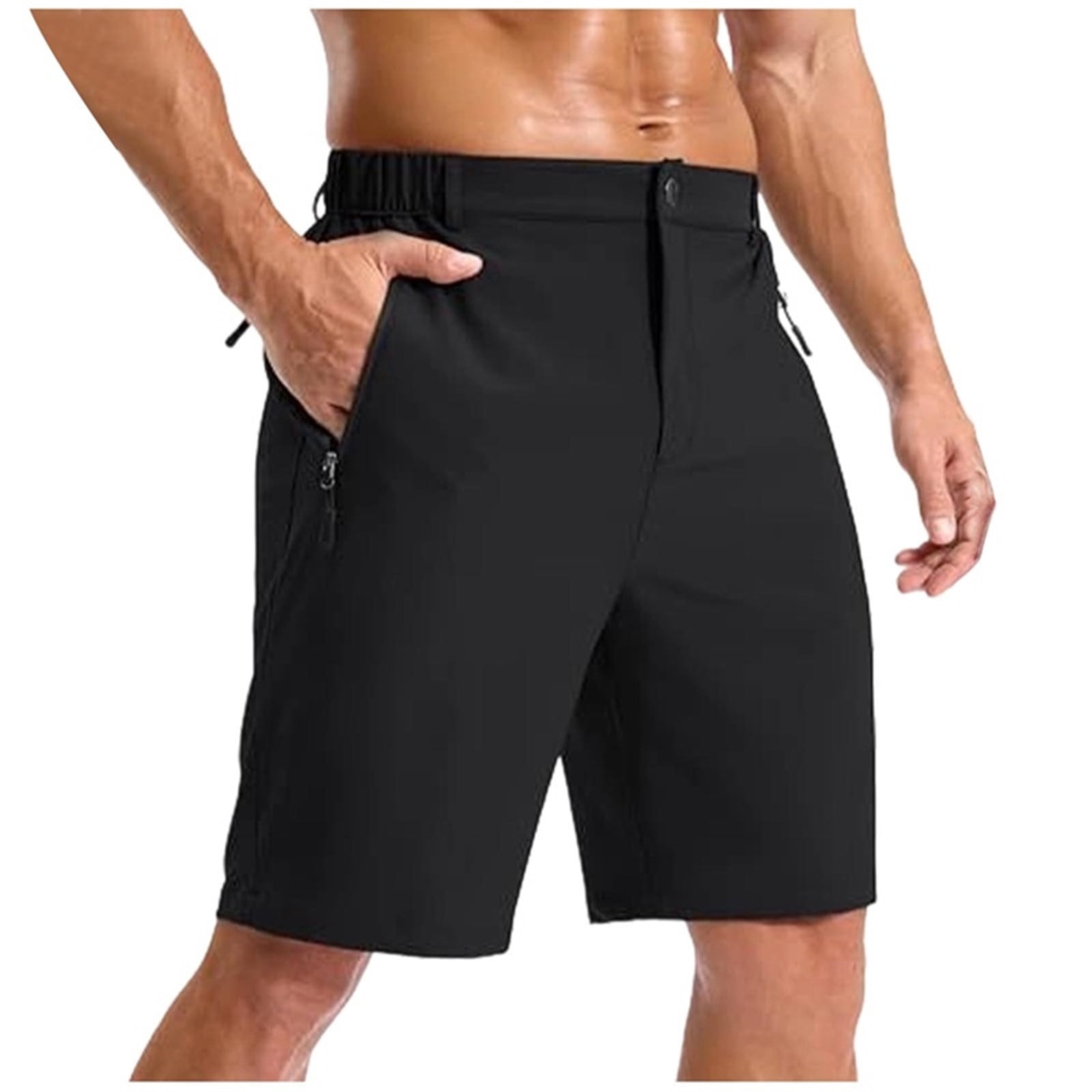 BVnarty Men's Summer Solid Casual Fashion Shorts, Zipper & Button Dual ...
