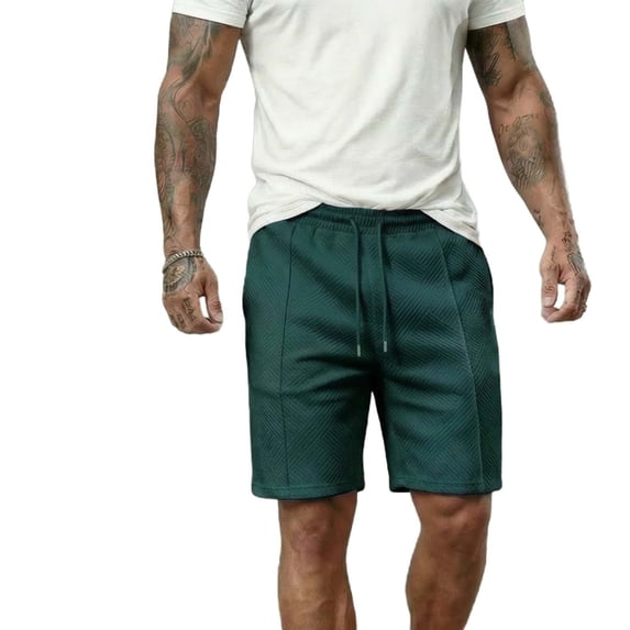 BVnarty Men's Summer Thin Breathable Daily Shorts, Lightweight Summer Fabric, Elastic Drawstring Waist Pocket Casual Short Pants Green XXL